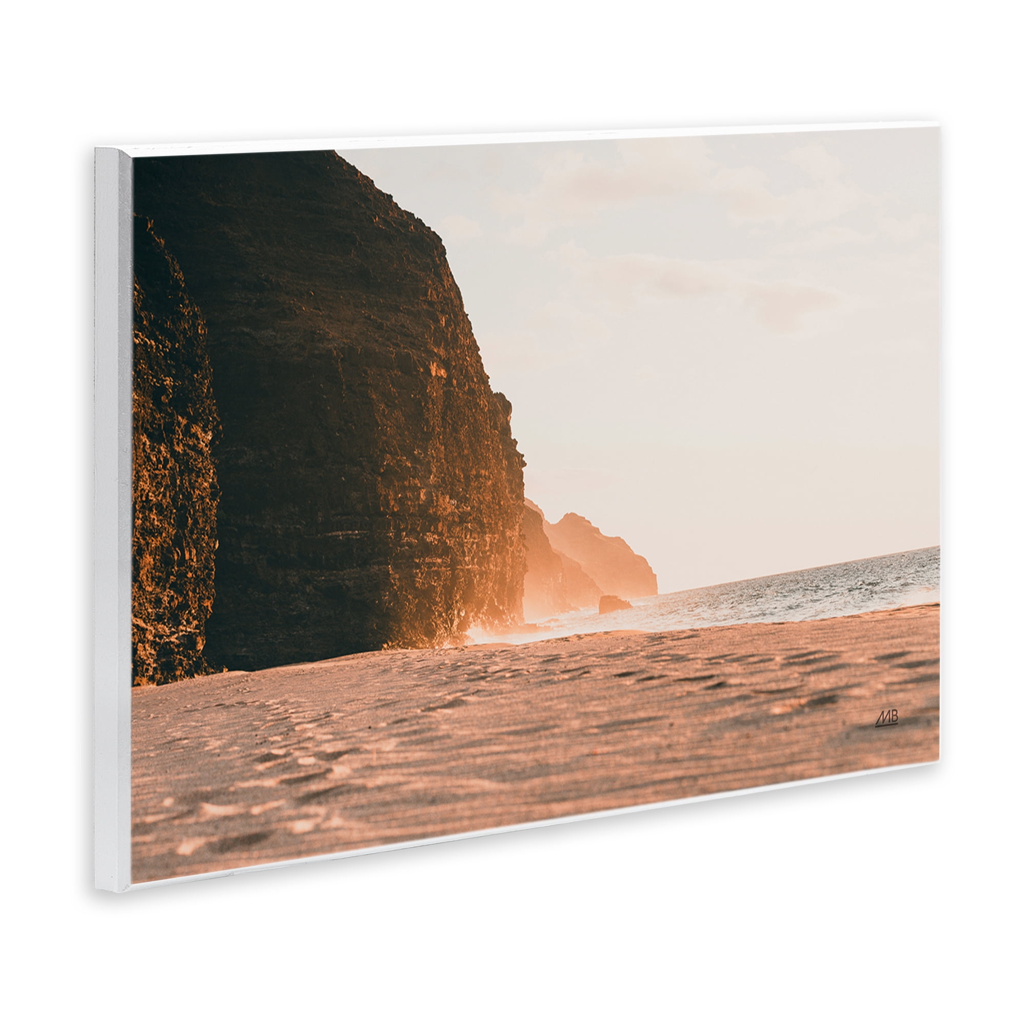 Stupell Industries Hawaiian Glow Shoreline Landscape & Nature Photography Unframed Art Print Wall Art, 19 x 13