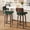 Green, variant on Swivel Bar Stools Set of 2, 26" Upholstered Counter Height Bar Stools with Back and Walnut Wood Legs, Larger Cushion Size 18.3"*17.5", Faux Leather Barstools for Kitchen Counter, Green