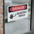 thumbnail image 4 of (2 Pack) Electric Fence OSHA Danger Sign 14 Inch X 10 Inch Vinyl Label Decal Sticker Weather Resistant, UV Protected for Workplace, Business, and Construction Site, Made in the USA, 4 of 7