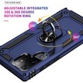 thumbnail image 3 of Entronix Heavy Duty Case Designed for Galaxy S22 ULTRA, Rotating Ring Protective Cover, Navy, 3 of 6