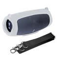 thumbnail image 2 of Cubierta Del Altavoz Cubierta Del Altavoz Funda de silicona con correa para altavoz compatible con Bluetooth JBL Charge 5 (gris), 2 of 7