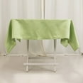 thumbnail image 4 of Efavormart Sage Green Seamless Lamour Satin Square Table Overlay - 54", 4 of 7