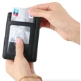 thumbnail image 3 of ZHICHUN Mens PU Leather Slim Wallet RFID Blocking Credit Card Holder Pocket ID Money Organizer, 3 of 4