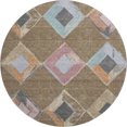 thumbnail image 2 of Addison Rugs Mayfield Premium Machine Washable Transitional Geometric Brown Round Rug, 8' x 8', 2 of 6