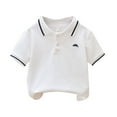 thumbnail image 1 of Polos pour Garçons Chemise Unie pour Garçons Chemises Mode Garçons Polos à Manches Courtes 9-10 Ans Mode Garçons, 1 of 7