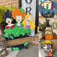thumbnail image 5 of Blue Adorno de Halloween, señal de bienvenida de madera para puerta delantera, porche, decoración interior y exterior, regalos de Halloween, manualidades, 5 of 5