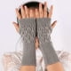 thumbnail image 2 of Guante largo hueco para mujer, versión coreana de guantes extendidos, guantes de manga para dedos, hojas huecas para jugar a la computadora, 2 of 6