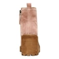 thumbnail image 3 of ZODIAC Womens Pink Cushioned Julie Round Toe Wedge Zip-Up Leather Booties 10 M, 3 of 4