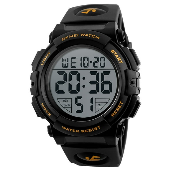 SKMEI SKMEI Men's Sporty Digital Watch with 5ATM Waterproof, Night Light, and Multifunction Features in Gold