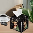 thumbnail image 5 of Psesaysky Square Tissue Box Cover PU Leather, Adorable Reindeer Waterproof Car Tissue Holder Storage for Bathroom Vanity, Countertops, Dressers, Night Stand, Parlors and Offices, 5 of 7