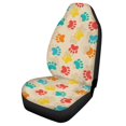 thumbnail image 5 of Uourmeti Front Car Seat Cover Non Slip Seat Covers for Cars Polyester Fabric Full Surround, Suitable for SUVs Vehicle, Paw Print Pattern, 5 of 6