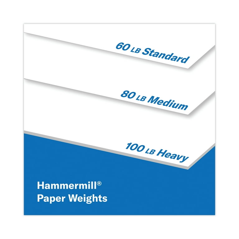 Hammermill Printer Paper, 80lb Premium Color Copy Cover, White, 17x11, 1  Ream, 250 Sheets 