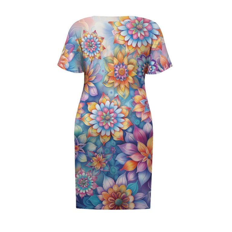 knee length dresses for ladies Get Together Green Floral Dress – Shop the Mint main image 0