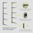 thumbnail image 4 of Heavy Duty Wood and Lumber Storage Rack Holds Up To lbs - Easy to Install Mounted Rack - Steel Construction Storage Solution For Garage, 4 of 7