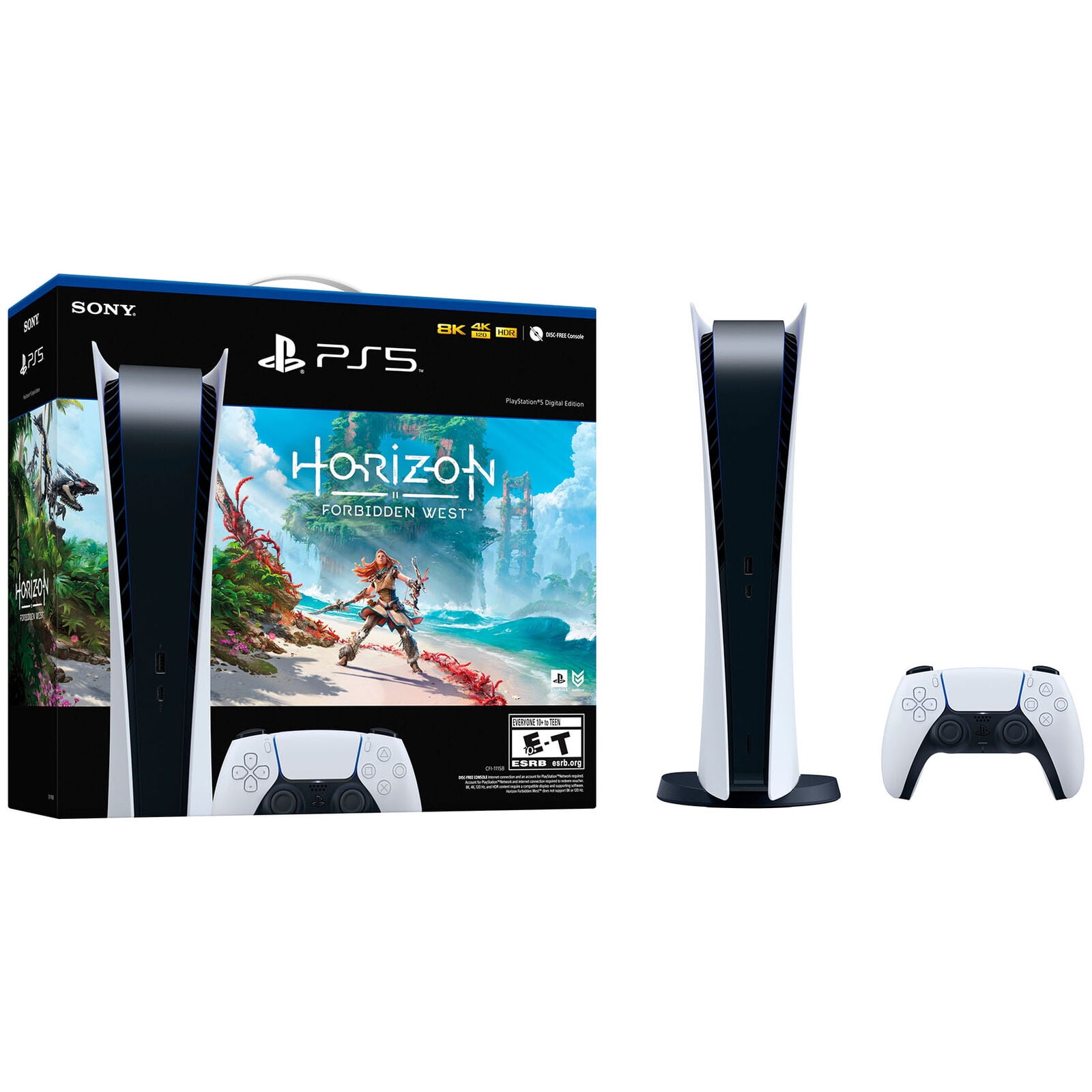 Sony PlayStation_PS5 Video Game Console (Digital Edition) with Horizon: Forbidden West Game Bundle - Walmart.com