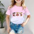thumbnail image 2 of Gerichy Girls Graphic Print T-Shirt Girls Valentines Day Shirts Fashion Valentines Day Cute Valentines Printed Short Sleeve Crewneck Summer Tops, 2 of 4