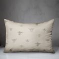 thumbnail image 3 of Creative Products Gray and Cream Delicate Bee Pattern 20 x 14 Spun Poly Pillow, 3 of 3