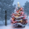thumbnail image 4 of CJC 24" Snow Gauge, Snowflake Snowfall Measuring Gauge, Handmade Metal Snow Measuring Stick (Snowman), 4 of 10