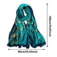 thumbnail image 4 of Silk Scarf Accessory for Everyday Style Lightweight Wrap Shawl Versatile Beach Pareo Boho Fusion Craftsmanship, 4 of 4