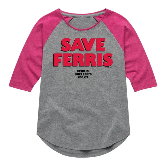 Ferris Bueller's Day Off - Save Ferris - Toddler And Youth Girls Raglan Graphic T-Shirt