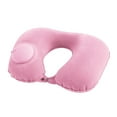thumbnail image 1 of Cojín de aire autoinflable con botón para viajar, inflable para avión, coche y tren, portátil, suave, en forma de U, tejido de terciopelo, 1 of 8