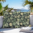thumbnail image 3 of Throw Pillow Covers 24x24 Inch Set of 2, Palm Tree Leaves Waterproof Outdoor Pillow Covers, Summer Tropical Green Botanical Decorative Cushion Pillowcases for Couch, Sofa, Bed, Garden, Patio, 3 of 9