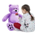 thumbnail image 6 of WOWMAX Giant Cuddly Teddy Bear Stuffed Plush Animals Daneey 3 Foot Teddy Bear Toy Doll for Valentine's Day Birthday Gift Purple 36 Inches, 6 of 7