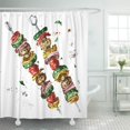 thumbnail image 1 of Cortina de ducha ABPHQTO de baño colorida Vegetariana Kebab Pimiento 165x180 cm, 1 of 2