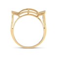 thumbnail image 4 of 10kt Yellow Gold Mens Round Diamond Contoured Rectangle Cluster Ring 1/2 Cttw 85179, 4 of 4