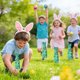 thumbnail image 5 of Simulated Moss Easter Bunny Bow Floral Foam Arranger for Vase Centerpieces 1-Pack, 5 of 6