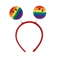 thumbnail image 4 of Qarigey Diadema de iris, accesorios para fotos, diademas para adultos de primavera, tocados, disfraces de maquillaje, fiesta, decoración de cara de arcoiris 10Conjunto, 4 of 6