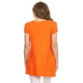 thumbnail image 2 of Women's Solid Casual Short Sleeve Loose Fit pockets Knit Tunic Top S-3XL, 2 of 4