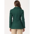 thumbnail image 4 of Abrigo de mujer Allegra K Verde Oscuro M con cuello plano, 4 of 5
