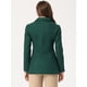 thumbnail image 4 of Abrigo de mujer Allegra K con cuello ponit gabardina de un solo pecho Verde Oscuro L, 4 of 5
