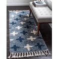 thumbnail image 4 of Unique Loom Positive Hygge Shag Modern Geometric Area Rug or Runner, 4 of 8