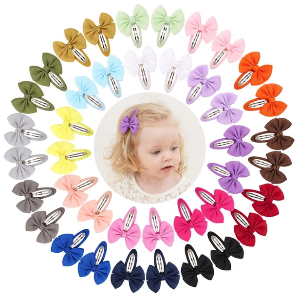 Pinzas para el cabello YHXX YLEN 40 unidades Clips de moño de 2" para niñas