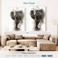 thumbnail image 4 of Elephant Stock Dusty African Elephant Wall Art - Vertical Canvas Wall Art - Living Room Wall Decor - Animal Canvas - White And Gray Decor - 32" x 48", 4 of 8