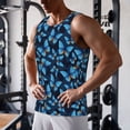 thumbnail image 5 of Fuzoiu Blue Butterfly Print Men's Workout Tank Tops,Sleeveless Gym Shirt Quick Dry,Fitness Bodybuilding T-Shirt,Muscle Athletic Workout Tee-Medium, 5 of 7