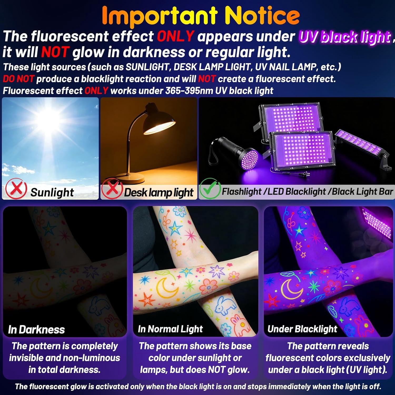 UV Neon Face Paint Markers 8/18 Colors, Glow in the Dark Body Paint Pens for Skin, Washable Temporary Tattoo Markers for Halloween Party Cosplay