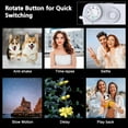 thumbnail image 4 of Melcam 5K Digital Camera, 64MP Vlogging Camera for YouTube with 6X Optical Zoom, Autofocus & Anti-Shake, Dual-Lens, 64GB Card & Flash, 2 Batteries（White）, 4 of 6