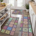 thumbnail image 2 of Pink Diverse Mandala Pattern Kitchen Rugs Sets Of 3,Kitchen Runner Rugs Non Skid Washable,Decorative Kitchen Floor Mats for Kitchen,Sink,Laundry,17"x30"+ 17"x47" + 17"x59", 2 of 6