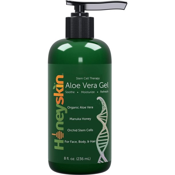 Organic Aloe Vera Leaf Gel Face and Body Moisturizer for Sensitive