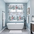 thumbnail image 3 of Snowman Christmas Kitchen Curtains Sets for Windows 24 Inch Length, Xmas Tree Branches Snowflake Birds Winter Rod Pocket Window Treatments Tier Curtains and Valances Set for Bedroom/Bathroom, 3 of 8