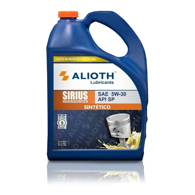 LUBRICANTE MOTOR GASOLINA - SAE 5W-30 SP SINTETICO ALIOTH LUBRICANTS c/4 Pzas de 5 Litros