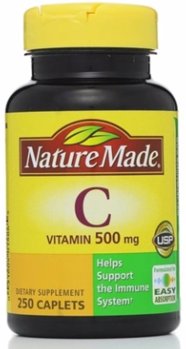 Nature Made Vitamin C 500 mg Caplets 250 ea (Pack of 2)