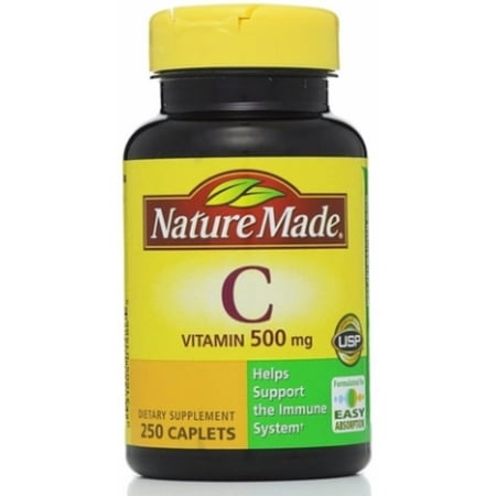 Nature Made Vitamin C 500 mg Caplets 250 ea (Pack of 2)