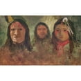 thumbnail image 2 of Albert Bierstadt 18x13 Gold Ornate Wood Frame and Double Matted Museum Art Print Titled - Three Indians (1888), 2 of 4
