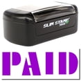 thumbnail image 1 of Slim Pre-Inked Bold Paid Stamp, Slim 1444, Ultra Slim Design, Impression Size 1/2" by 1-3/4", Up to 25,000 Impressions - Purple Ink, 1 of 10