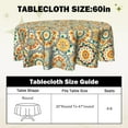 thumbnail image 6 of Boho 60 inch Round Tablecloth Vintage Floral Circle Table Cloths Colorful Table Cloth Circular for Kitchen Dining Dinner Tables Tabletop Decoration, 6 of 8
