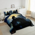 thumbnail image 4 of Feelyou Rustic Tribal Wolf Bedding Comforter Set, Mystic Moon Galaxy Twin Comforter Sets, Teens Kids Boys Girls Reversible Bedding Set, Ultra Soft Bedroom Decor, 2-Piece, 4 of 9
